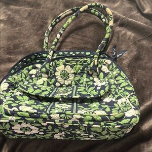 Floral Green and Blue Women's Bag